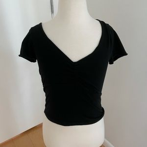 Brandy Melville Black Gina Short Sleeve Shirt